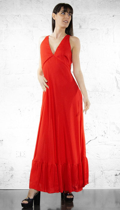 Twinset Abito lungo smanicato rosso 251TT2191 Vestiti - Boutique Luisa Trendy