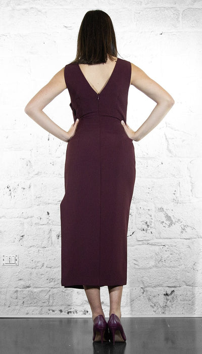 Twinset Abito midi in tessuto bordeaux 252TP2300 Vestiti - Boutique Luisa Trendy