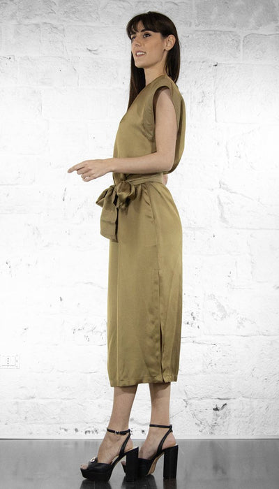 Twinset Abito midi in viscosa e lino 251TT2274 Vestiti - Boutique Luisa Trendy