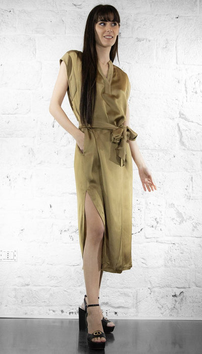 Twinset Abito midi in viscosa e lino 251TT2274 Vestiti - Boutique Luisa Trendy