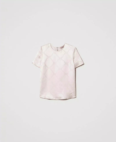 Twinset Blusa con Oval T jacquard Bluse e camicie - Boutique Luisa Trendy