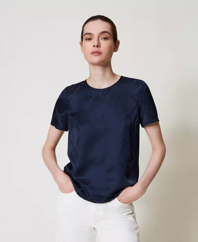 Twinset Blusa con Oval T jacquard Bluse e camicie - Boutique Luisa Trendy