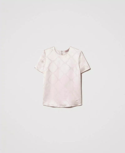 Twinset Blusa con Oval T jacquard