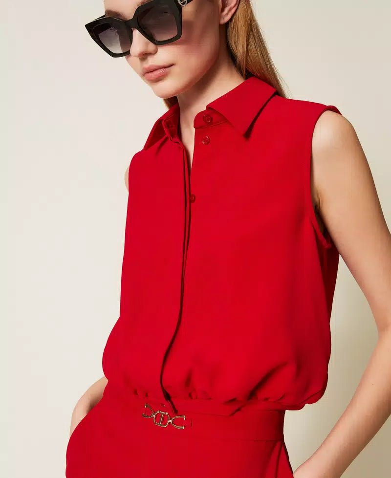 Twinset Blusa e pantaloni in crêpe cady con Oval T Vestiti - Boutique Luisa Trendy