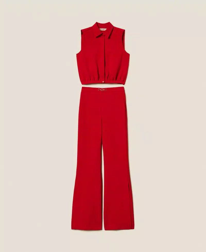 Twinset Blusa e pantaloni in crêpe cady con Oval T Vestiti - Boutique Luisa Trendy