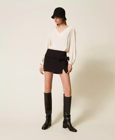 Twinset Blusa in crêpe con ricamo Bluse e camicie - Boutique Luisa Trendy