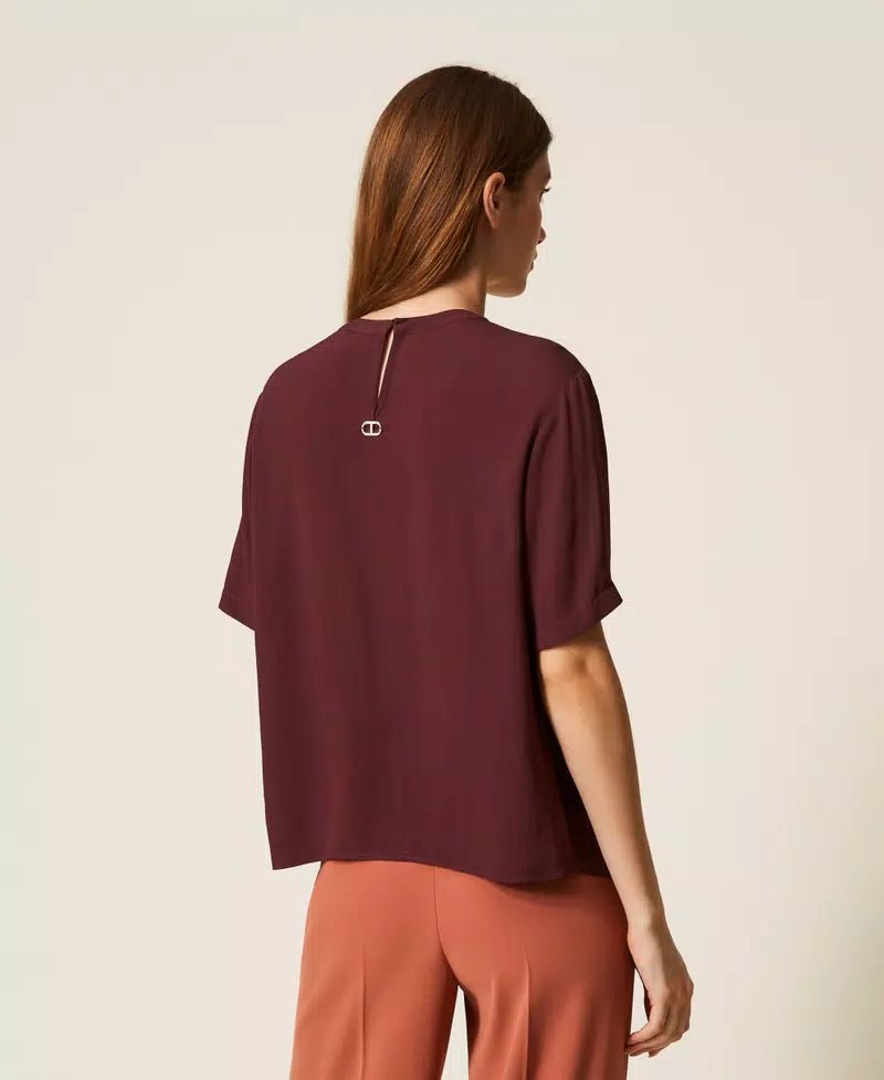 Twinset Blusa in crêpe de Chine con cut - out Bluse e camicie - Boutique Luisa Trendy
