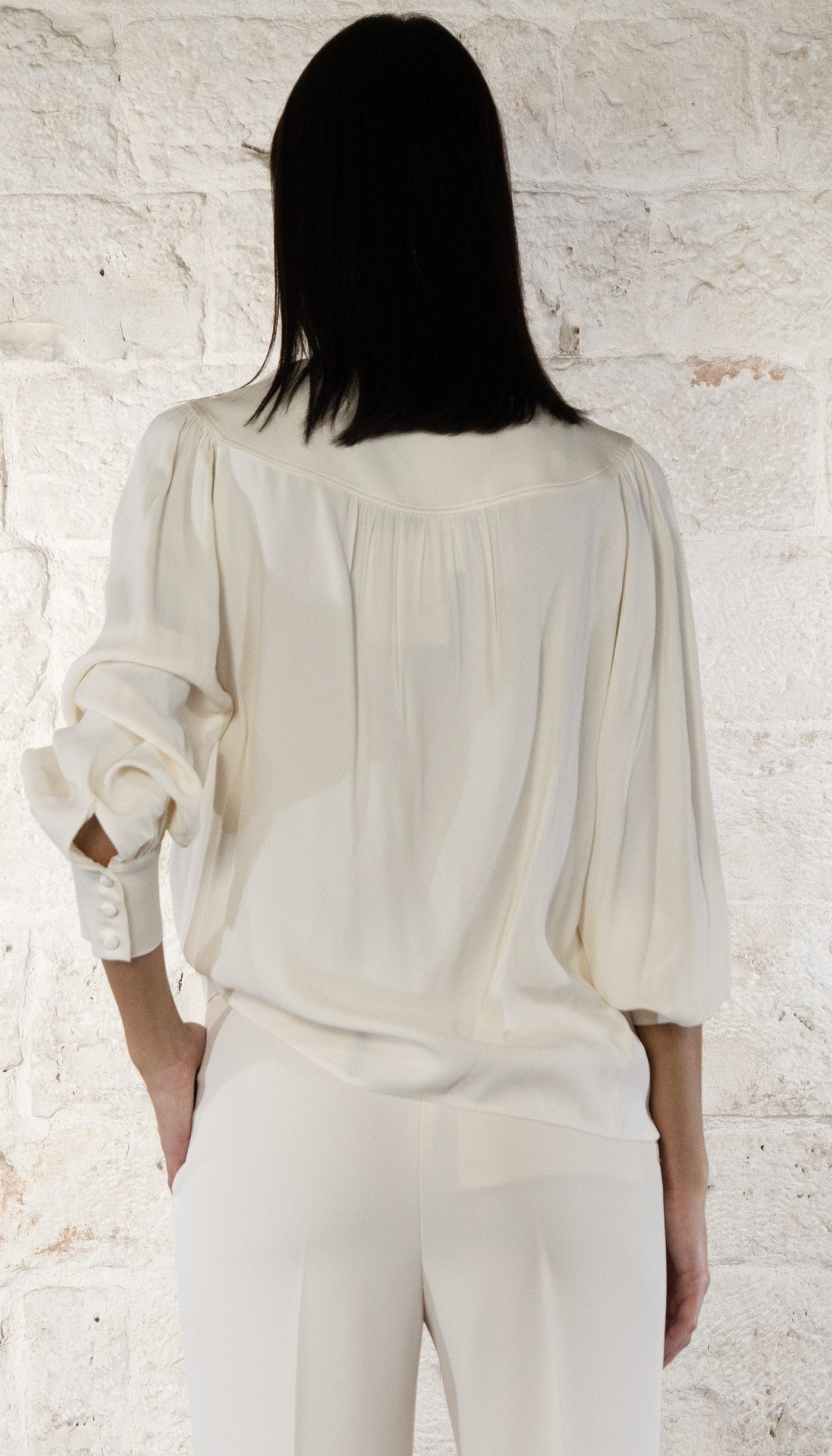 Twinset Milano Blusa in crepe scollo V.