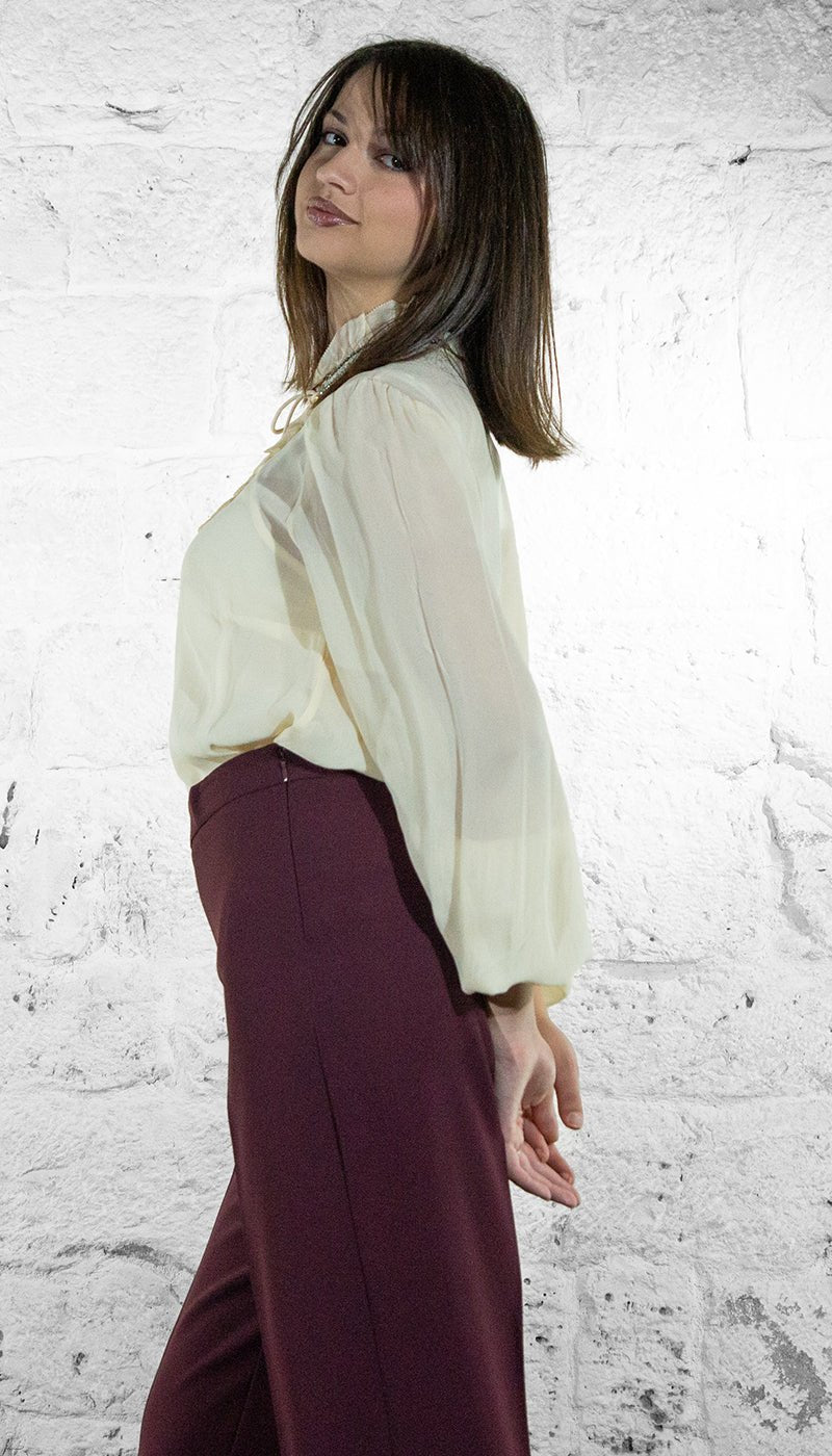 Twinset Blusa in viscosa con ricami sul collo Bluse e camicie - Boutique Luisa Trendy