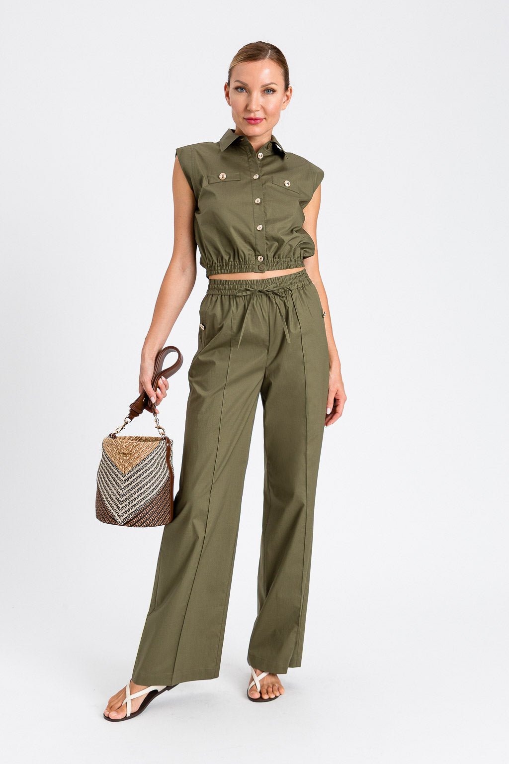 Twinset Camicia cropped in cotone Vestiti - Boutique Luisa Trendy