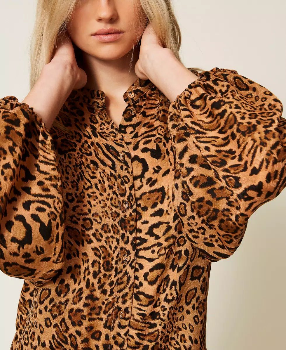 Twinset Camicia jacquard a stampa animalier Bluse e camicie - Boutique Luisa Trendy