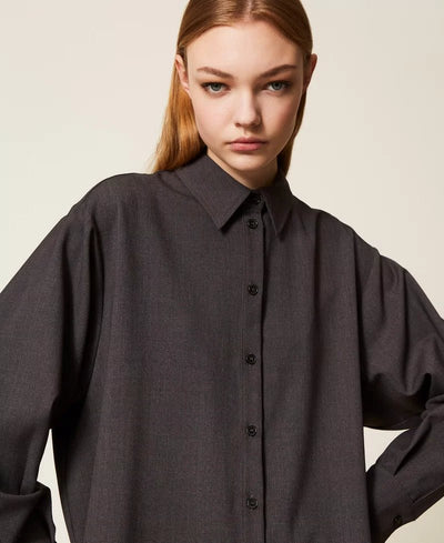 Twinset Camicia over con spacchi Bluse e camicie - Boutique Luisa Trendy
