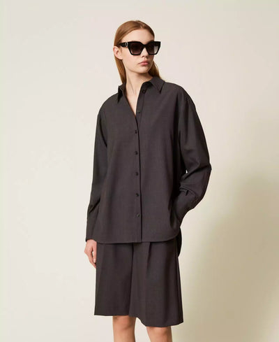 Twinset Camicia over con spacchi Bluse e camicie - Boutique Luisa Trendy