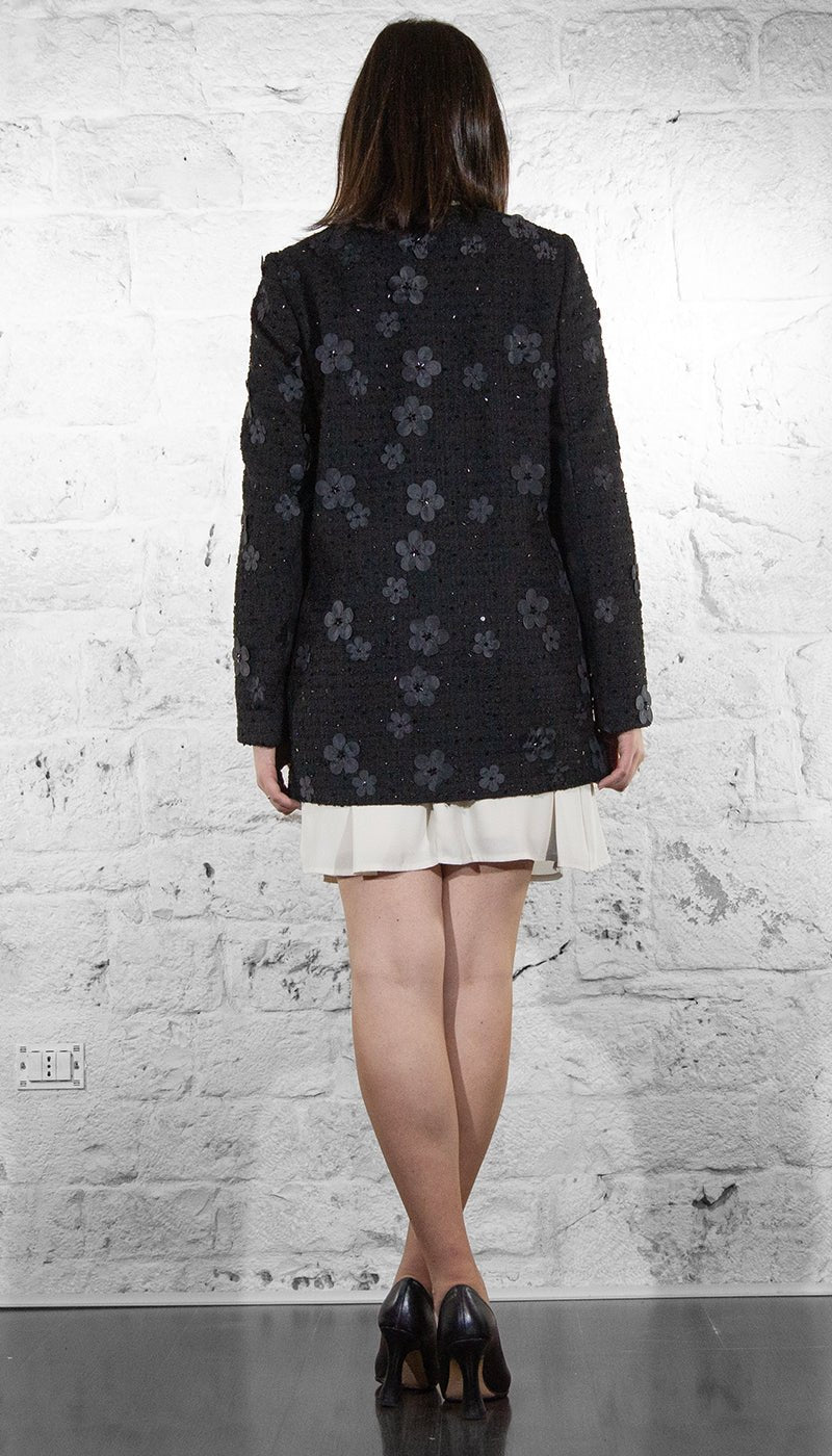 Twinset Cappotto bouclé con fiori e paillettes Capispalla Donna - Boutique Luisa Trendy