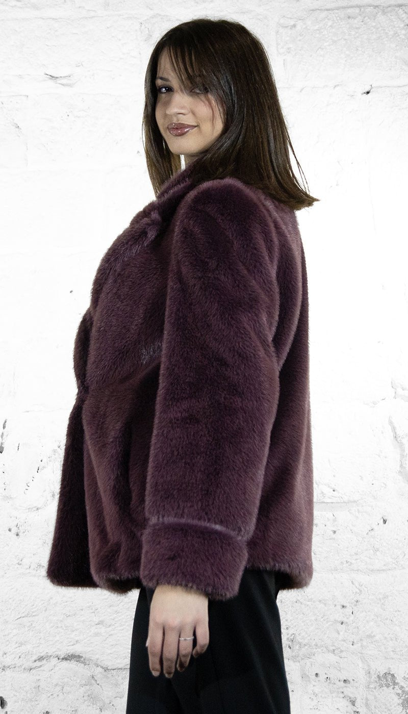 Twinset Cappotto corto in faux fur Capispalla Donna - Boutique Luisa Trendy