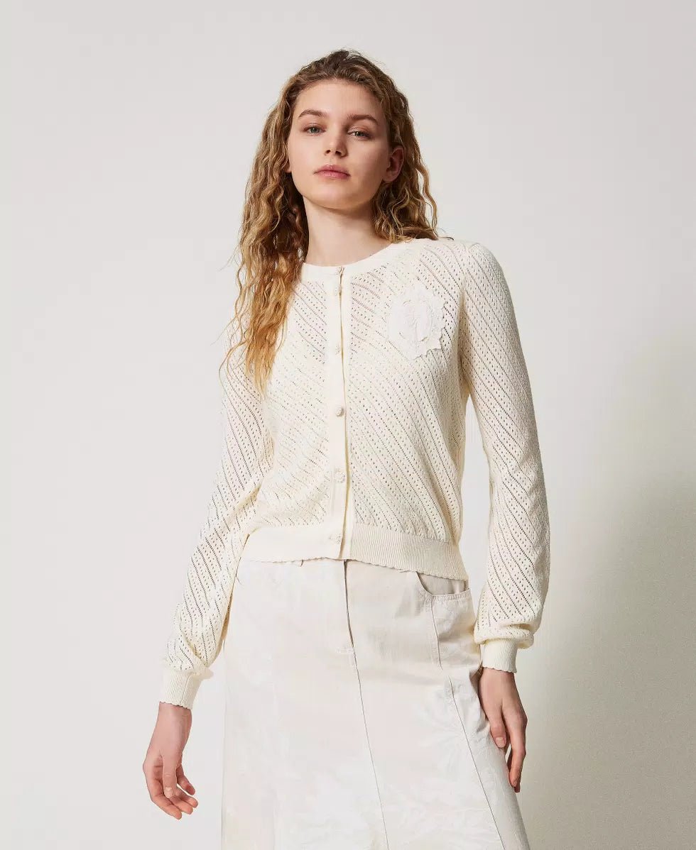 Twinset Cardigan con patch ricamato Maglie e cardigan Donna - Boutique Luisa Trendy
