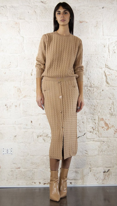 Twinset Completo gonna con lavorazione mix di punti Tailleur - Boutique Luisa Trendy