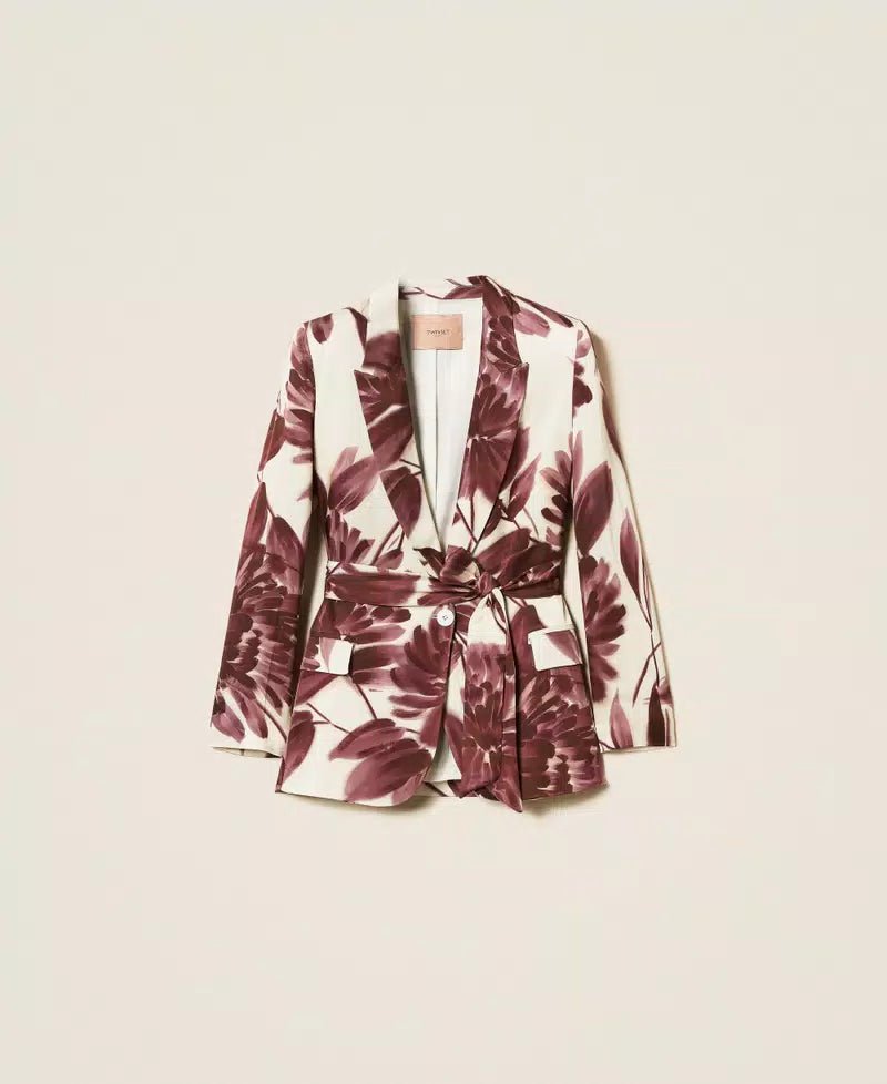 Twinset Giacca blazer con stampa a fiori Capispalla Donna - Boutique Luisa Trendy