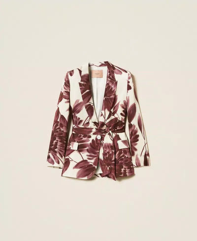 Twinset Giacca blazer con stampa a fiori Capispalla Donna - Boutique Luisa Trendy