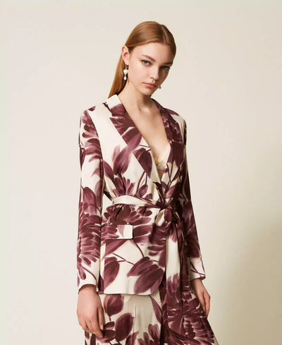 Twinset Giacca blazer con stampa a fiori Capispalla Donna - Boutique Luisa Trendy