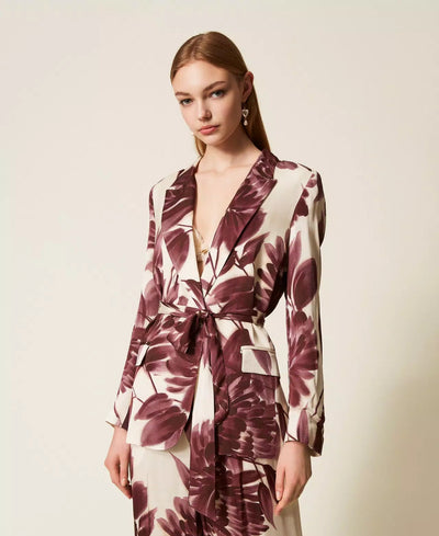 Twinset Giacca blazer con stampa a fiori Capispalla Donna - Boutique Luisa Trendy