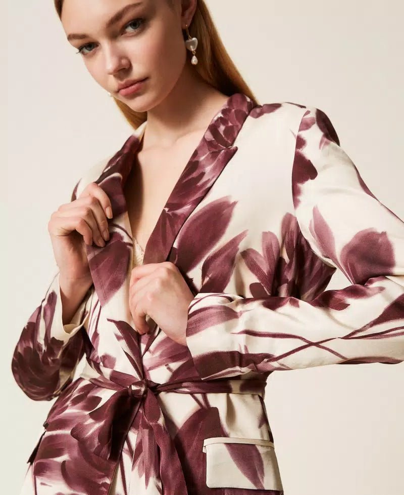 Twinset Giacca blazer con stampa a fiori Capispalla Donna - Boutique Luisa Trendy
