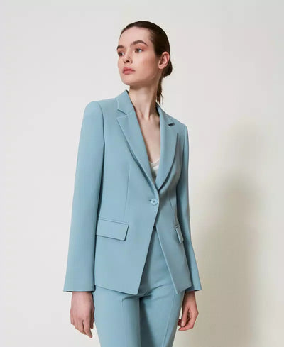 Twinset Giacca blazer in crêpe fluido