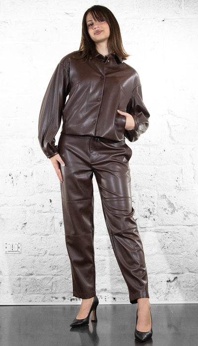 Twinset Giacca effetto pelle con colletto a camicia Capispalla Donna - Boutique Luisa Trendy