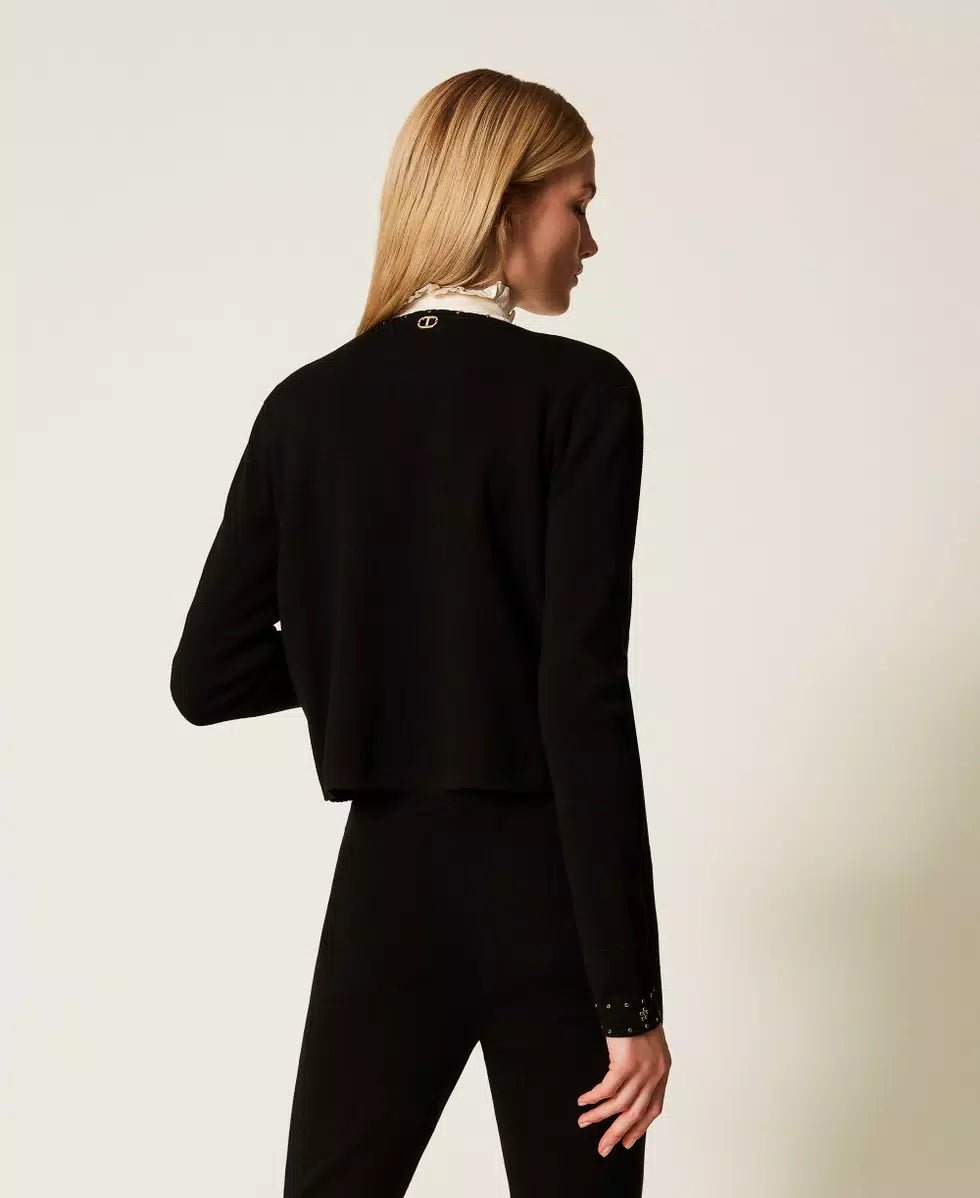Twinset Giacca in maglia con strass Capispalla Donna - Boutique Luisa Trendy