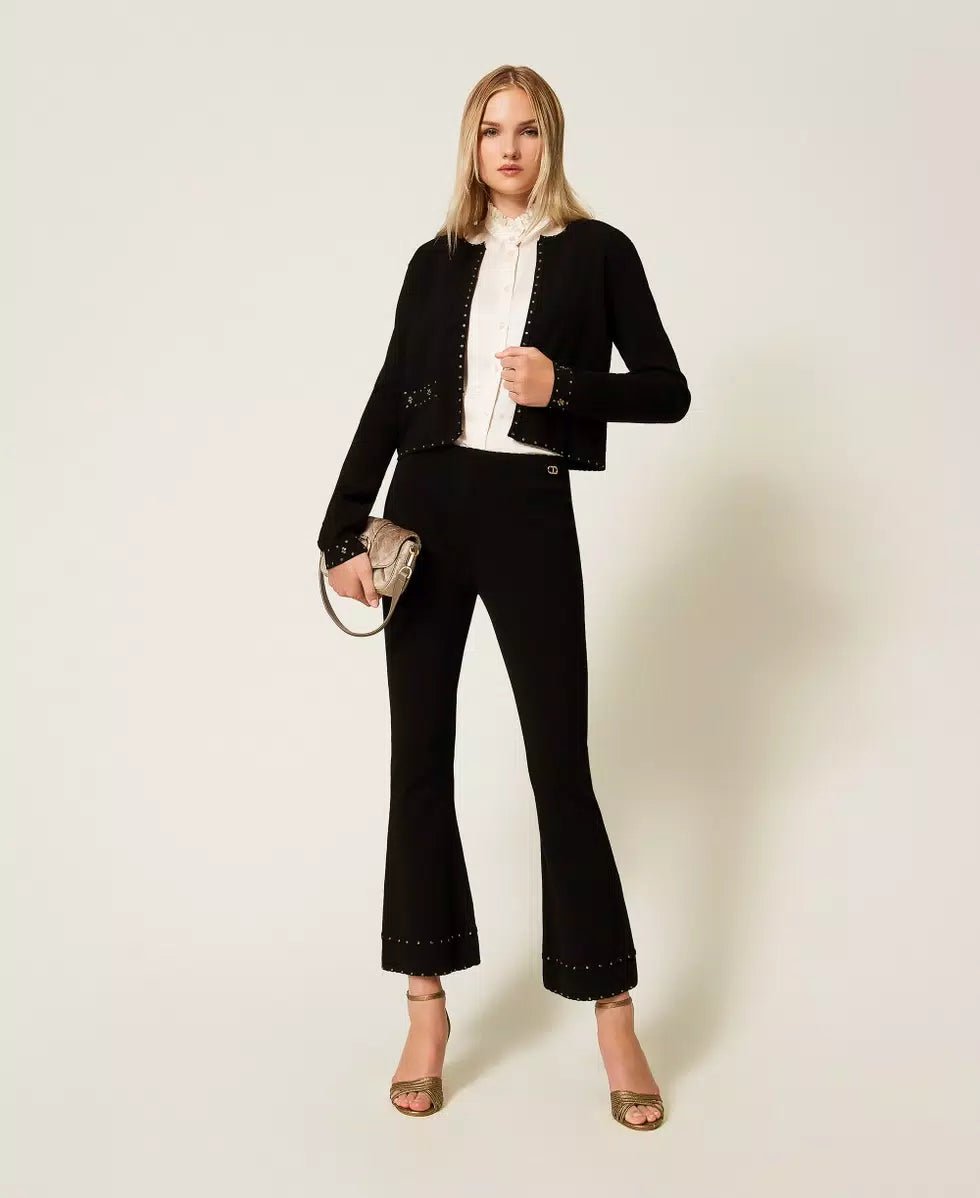 Twinset Giacca in maglia con strass Capispalla Donna - Boutique Luisa Trendy