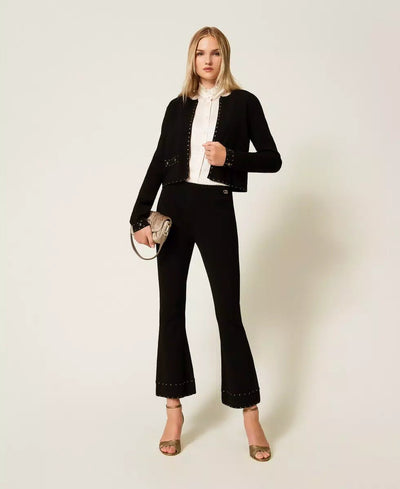 Twinset Giacca in maglia con strass Capispalla Donna - Boutique Luisa Trendy