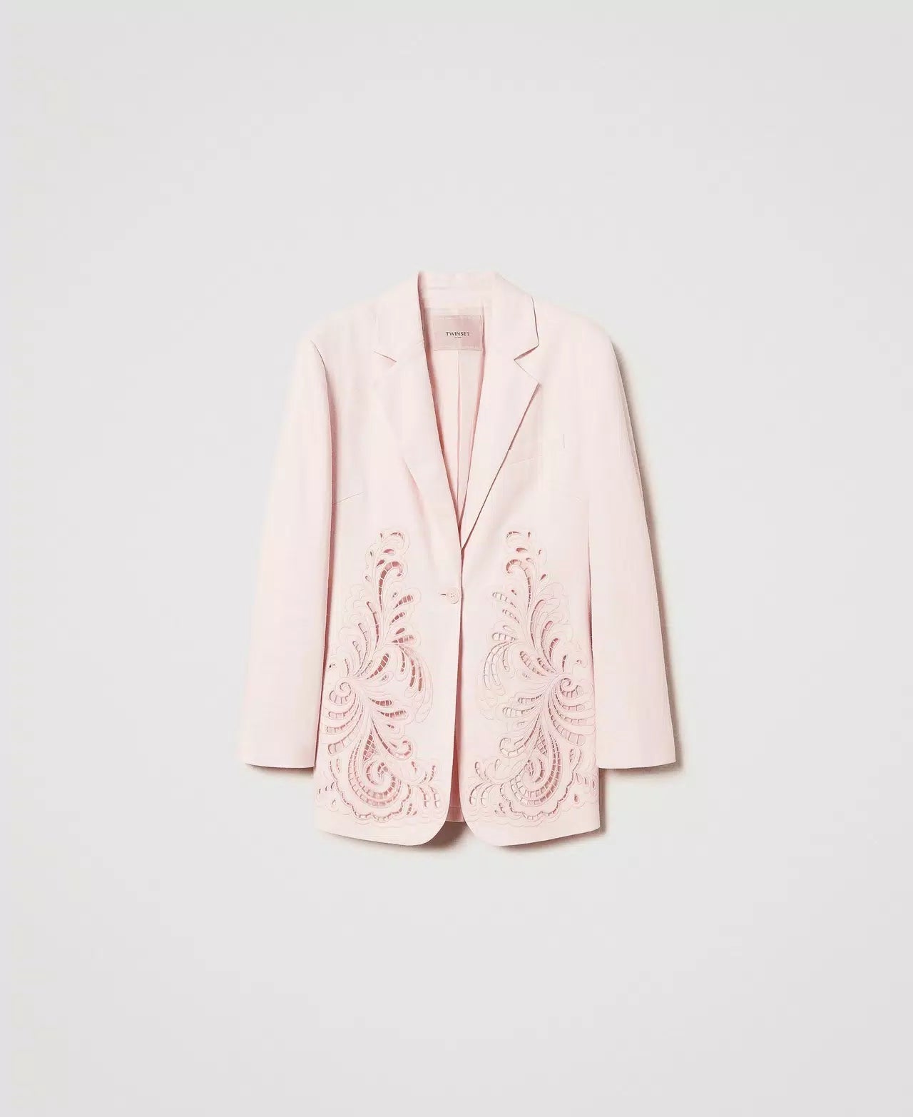 Twinset Giacca in misto lino con ricamo Capispalla Donna - Boutique Luisa Trendy