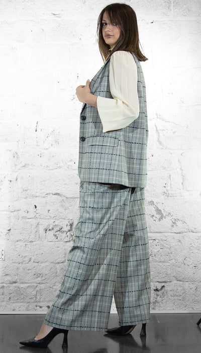 Twinset Gilet e pantalone fantasia check Tailleur - Boutique Luisa Trendy