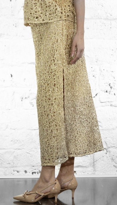 Twinset Gonna longuette in crochet lamé Gonna - Boutique Luisa Trendy