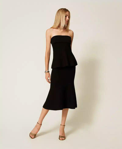 Twinset Gonna longuette in maglia con godet Gonna - Boutique Luisa Trendy