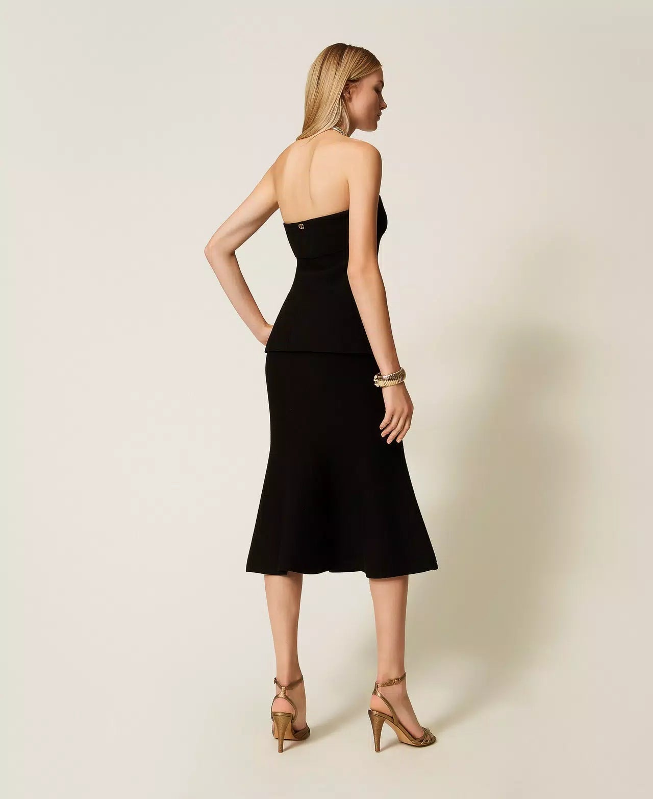 Twinset Gonna longuette in maglia con godet Gonna - Boutique Luisa Trendy