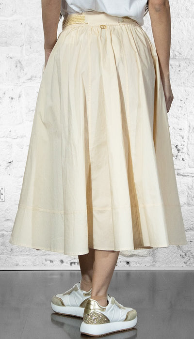 Twinset Gonna longuette in popeline con cintura Gonna - Boutique Luisa Trendy