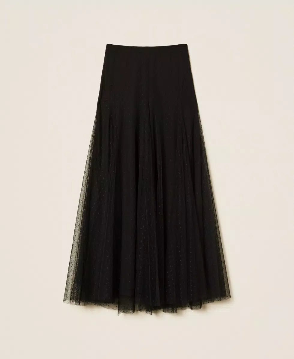 Twinset Gonna lunga in tulle plumetis Gonna - Boutique Luisa Trendy