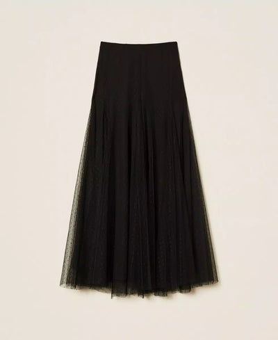 Twinset Gonna lunga in tulle plumetis Gonna - Boutique Luisa Trendy
