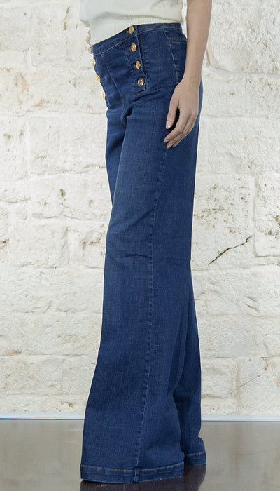 Twinset Jeans flared con bottoni décor Jeans - Boutique Luisa Trendy