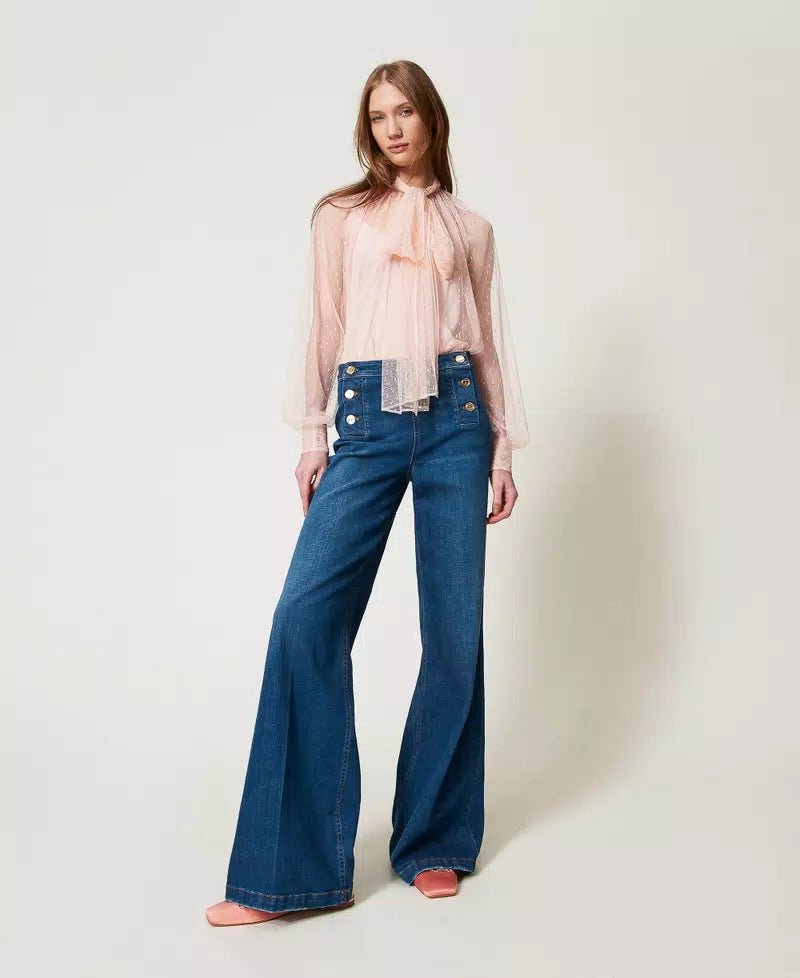 Twinset Jeans flared con bottoni décor Jeans - Boutique Luisa Trendy