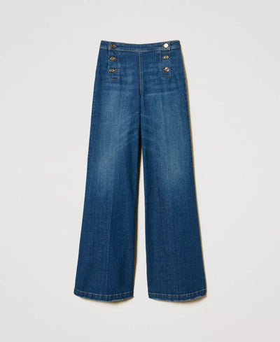Twinset Jeans flared con bottoni décor Jeans - Boutique Luisa Trendy