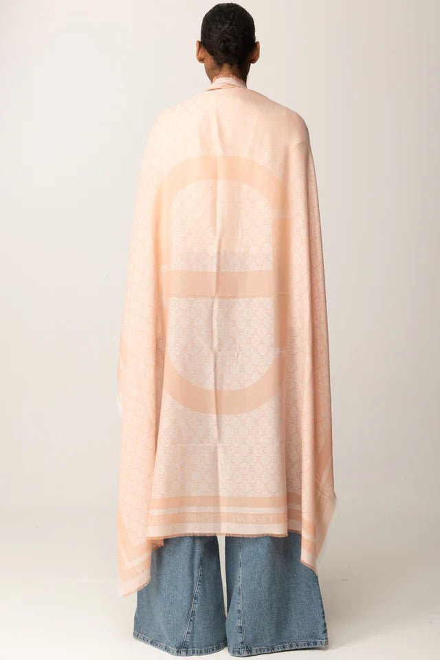 Twinset kefia in viscosa jacquard Oval T 252TA4230 sciarpe e foulard - Boutique Luisa Trendy