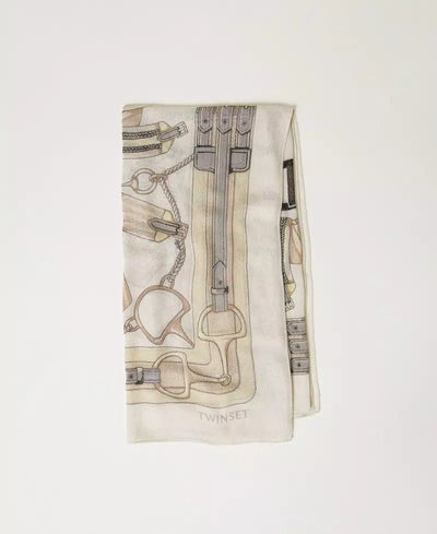 Twinset Kefiah con stampa catena sciarpe e foulard - Boutique Luisa Trendy