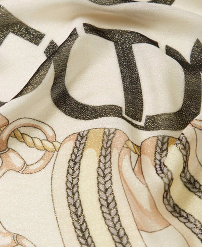 Twinset Kefiah con stampa catena sciarpe e foulard - Boutique Luisa Trendy