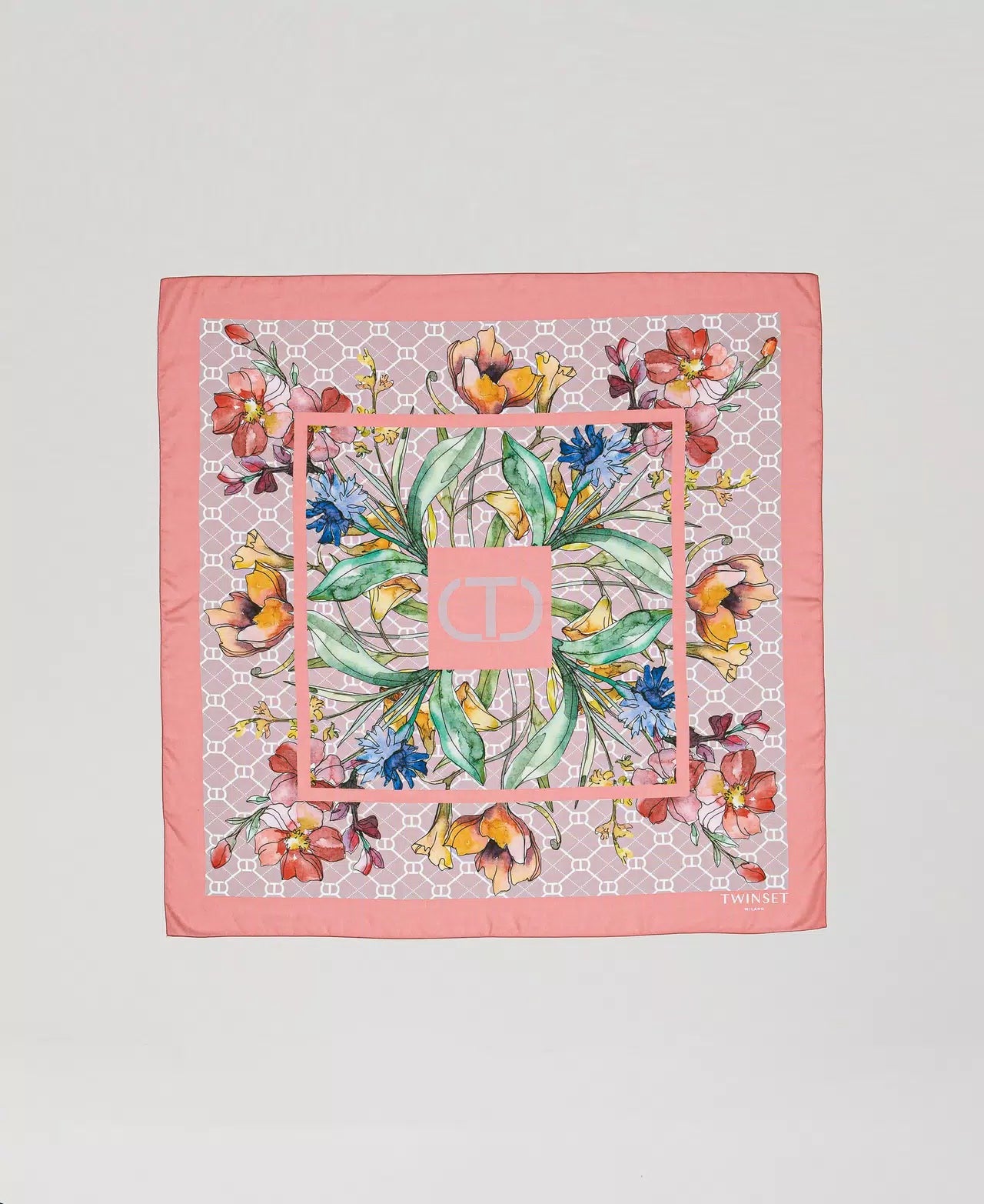 Twinset Kefiah con stampa logo e fiori sciarpe e foulard - Boutique Luisa Trendy