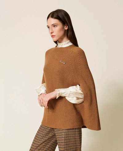 Twinset Maglia a mantella in misto lana Maglie e cardigan Donna - Boutique Luisa Trendy