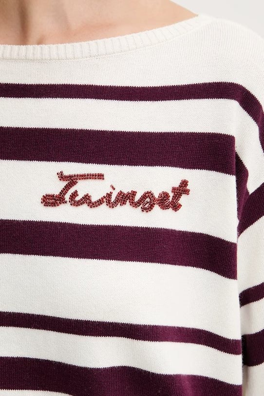 Twinset Maglia a righe in cotone e cashmere Maglie e cardigan Donna - Boutique Luisa Trendy