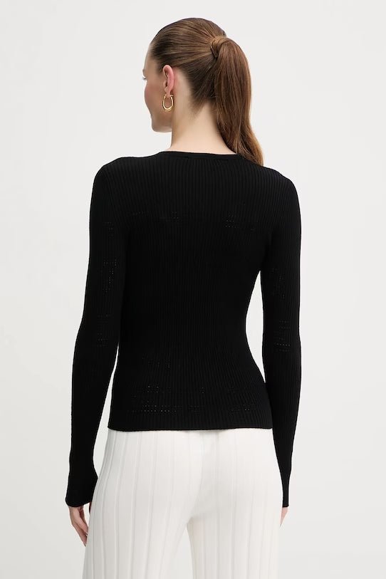 Twinset Maglia aderente scolla a v a costine Maglie e cardigan Donna - Boutique Luisa Trendy