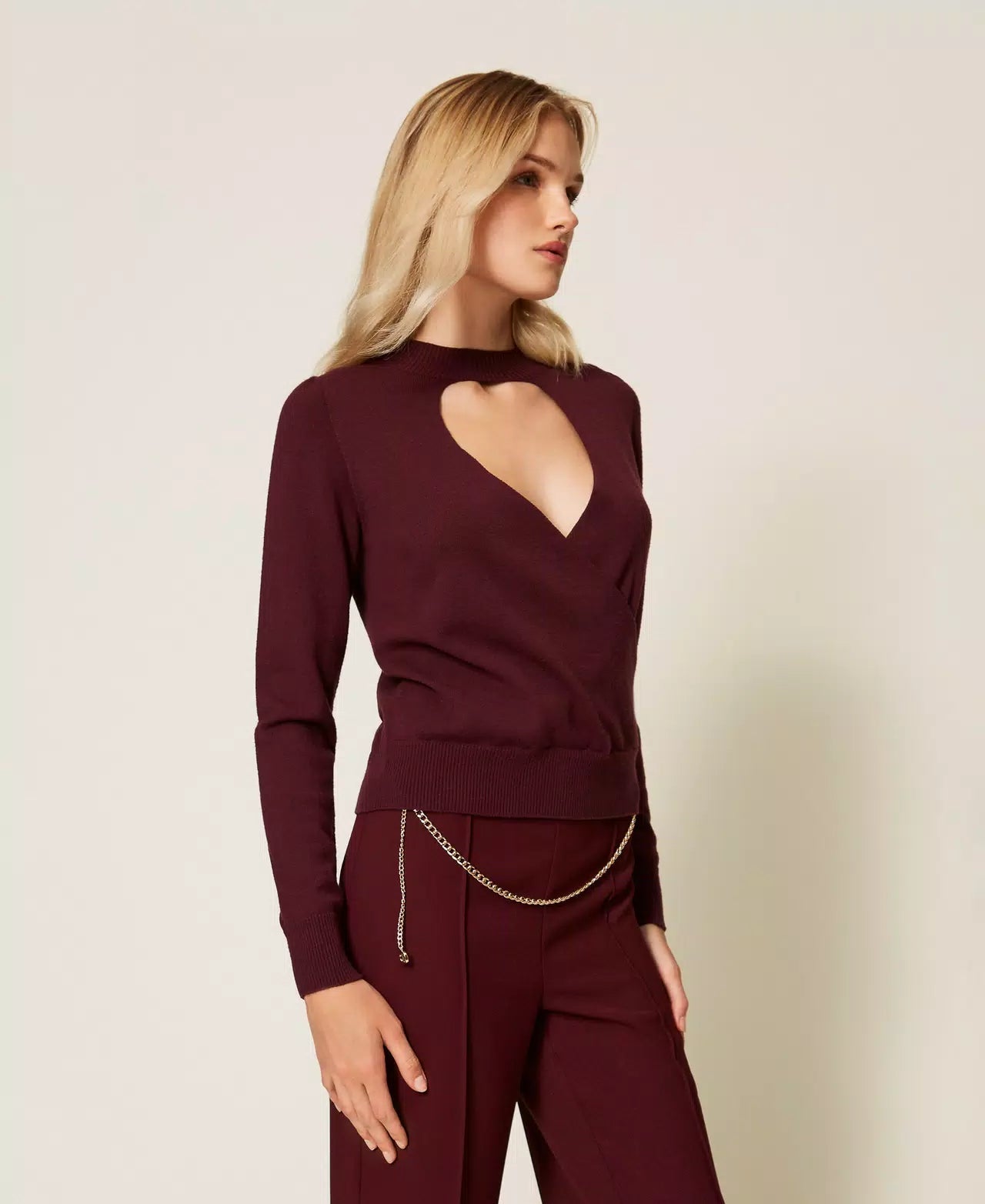 Twinset Maglia con cut - out e incrocio Maglie e cardigan Donna - Boutique Luisa Trendy